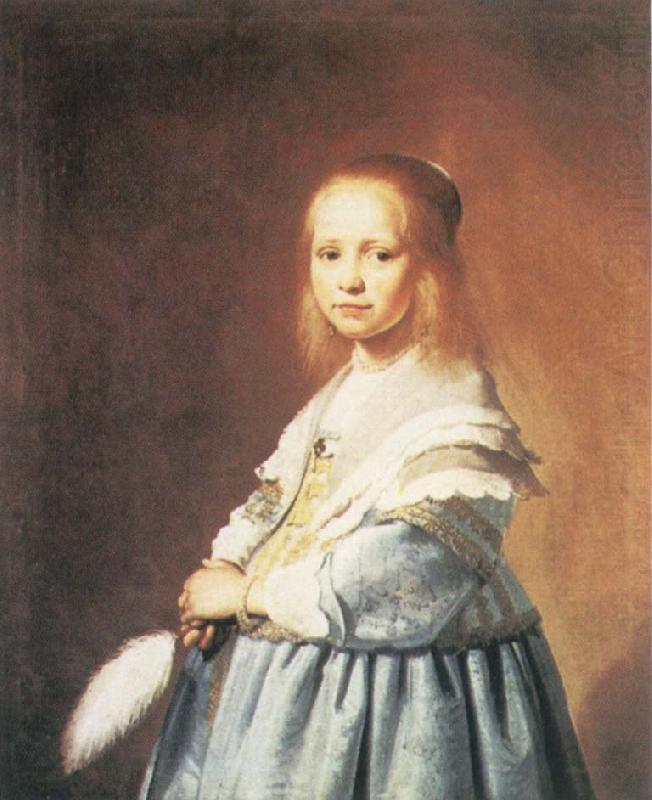 VERSPRONCK, Jan Cornelisz Portrait of a Girl Dressed in Blue china oil painting image